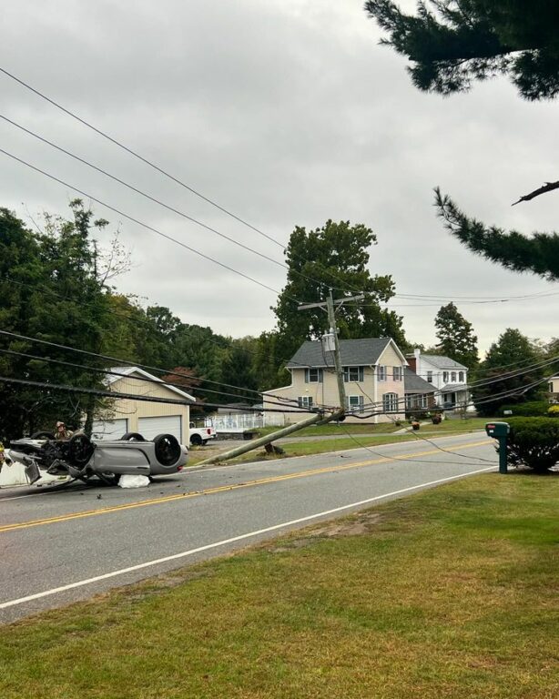 Major crash shuts down Tennent Road in Marlboro