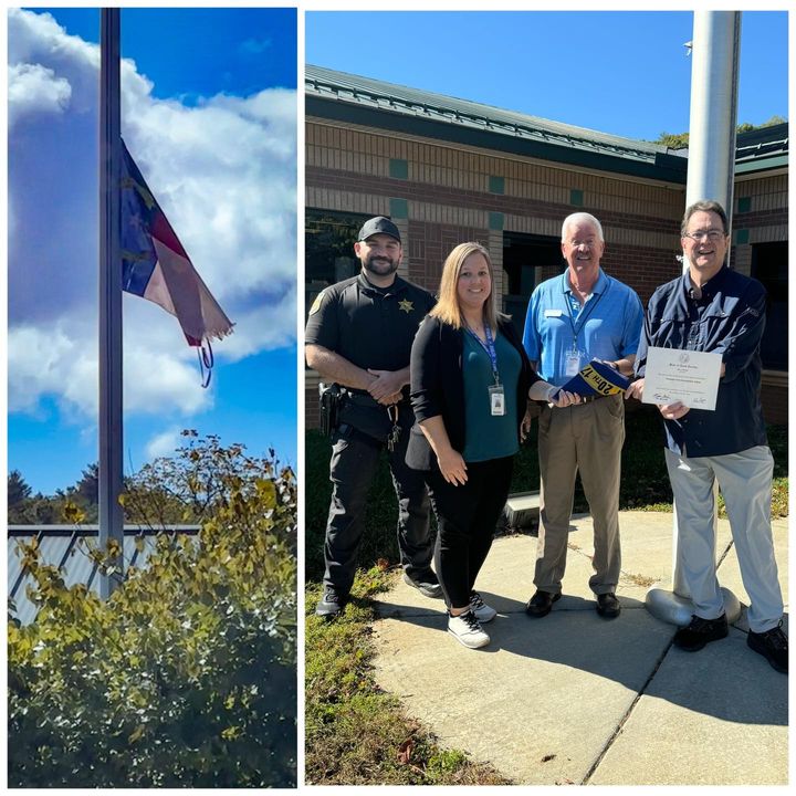 Macon County school receives state flag flown over North Carolina Capitol