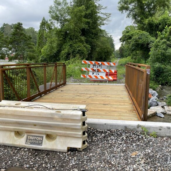 Ecusta trail temporarily closed for debris removal - photo licensed by shore news network.