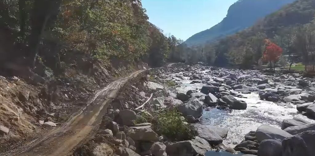Temporary road in Bat Cave area allows limited access for residents, emergency vehicles