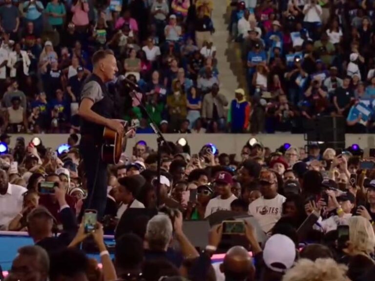 Free bruce springsteen concert draws just 20,000 in georgia, featuring kamala harris, barack obama - photo licensed by shore news network.