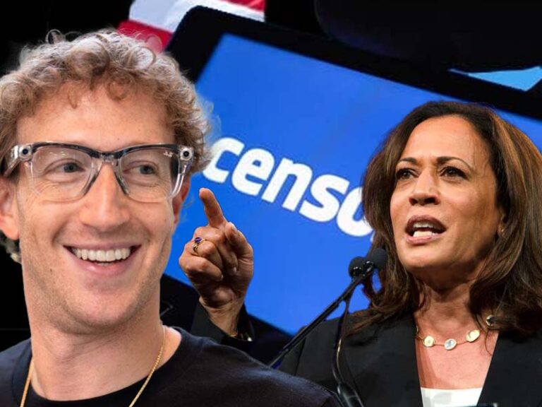 Senior meta engineer says zuckerberg has 'swat team' to squelch anti-kamala harris posts on facebook - photo licensed by shore news network.