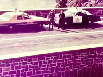 New York State Troopers and Ontario police recreate iconic 1970s border photo