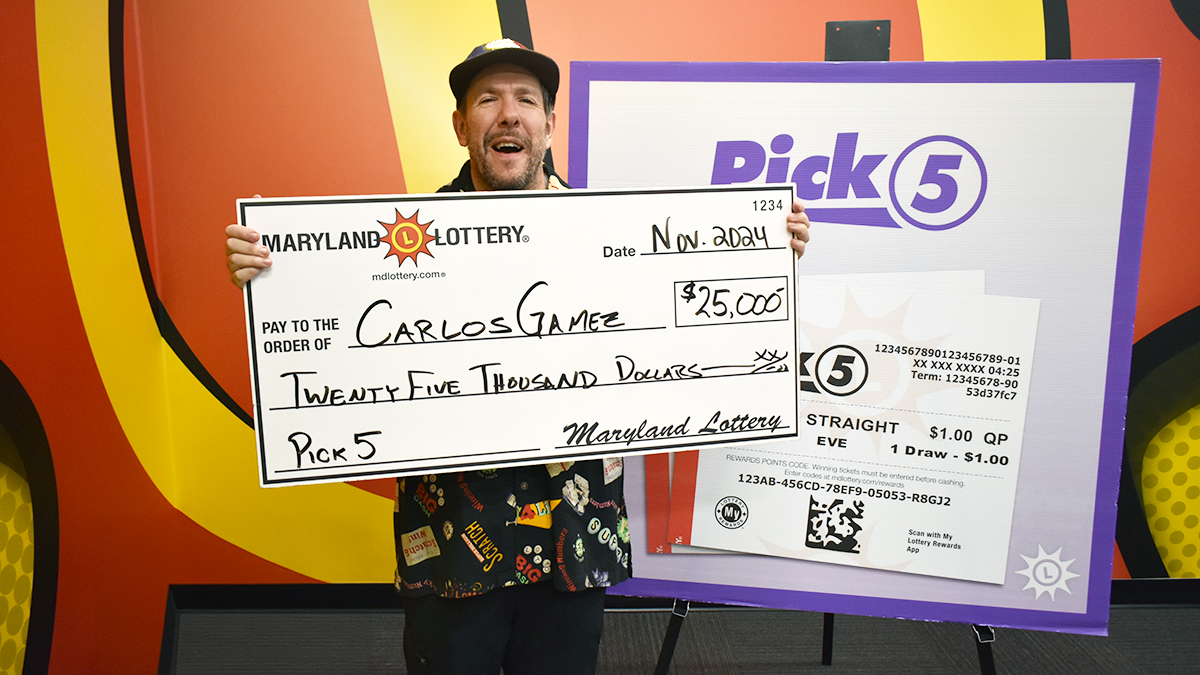 Lottery hobby pays off as DC man wins $25K in Maryland Pick 5 gam