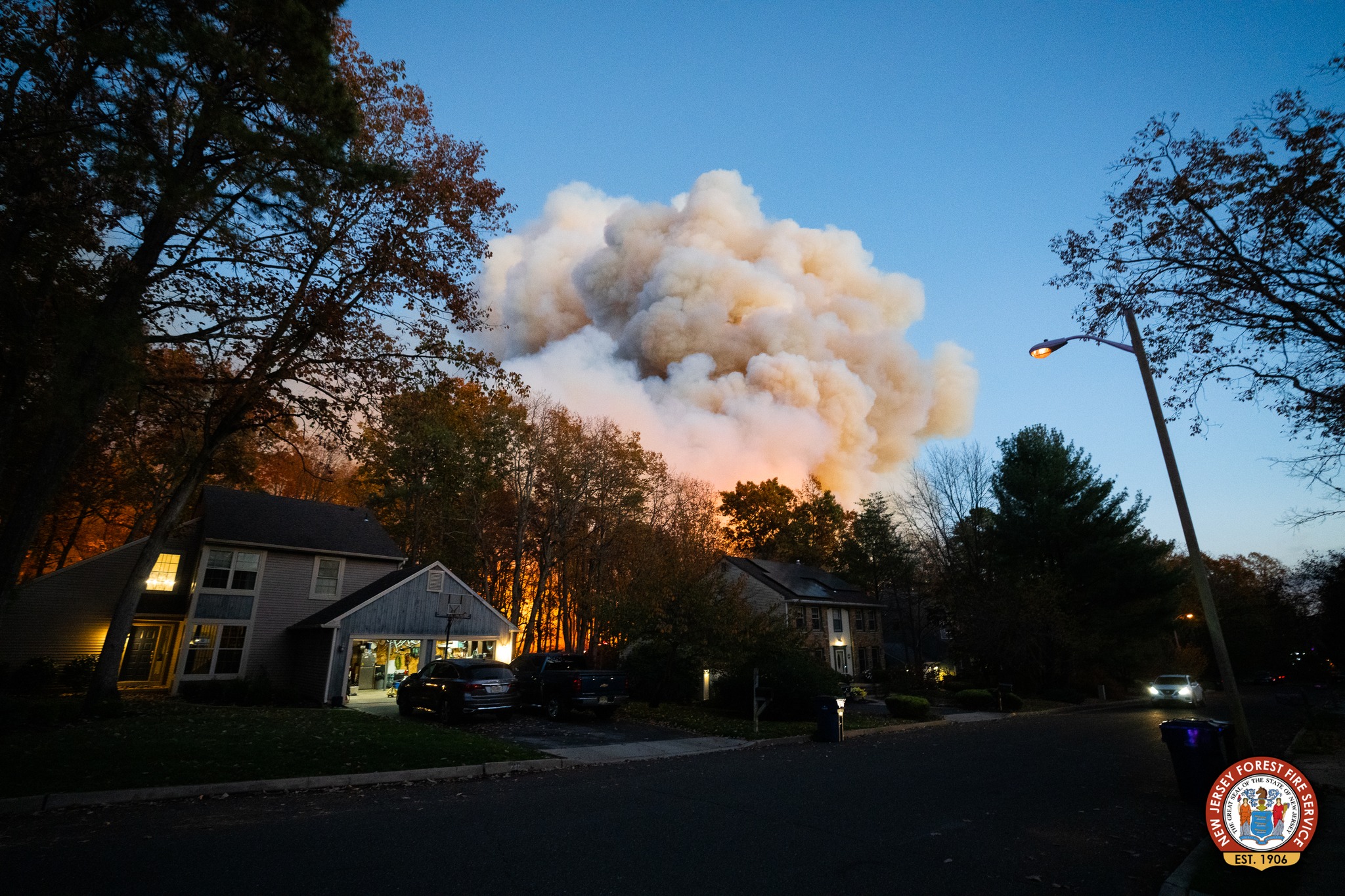 Carbon Monoxide Warning Issued to Residents Near Evesham Forest Fire