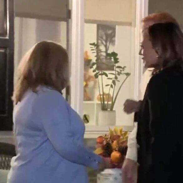 Kamala harris caught red handed in staged pennsylvania door knock do over - photo licensed by shore news network.