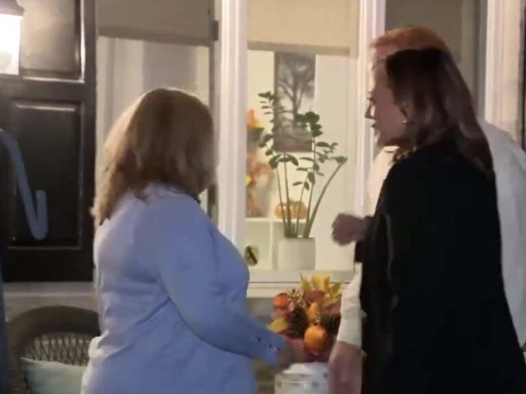 Kamala harris caught red handed in staged pennsylvania door knock do over - photo licensed by shore news network.