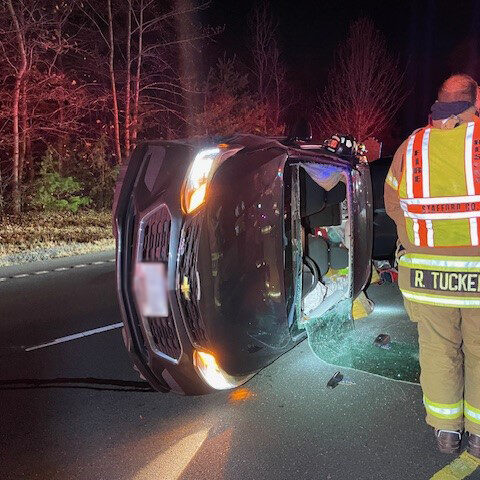 Dui crash leaves car overturned, annandale man arrested on outstanding warrant - photo licensed by shore news network.