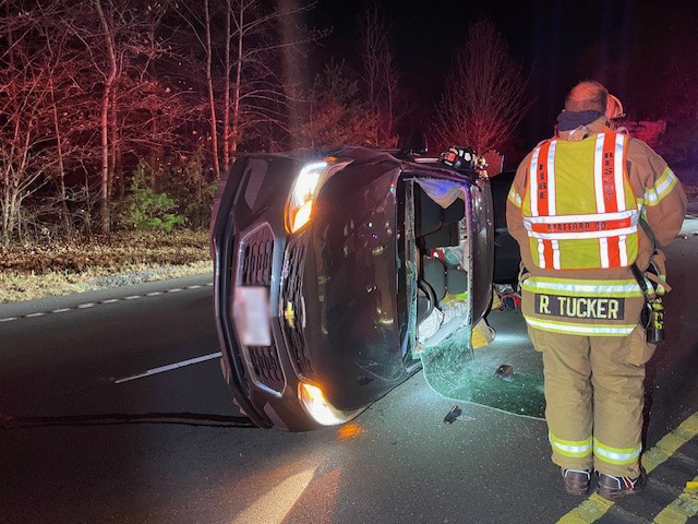 DUI crash leaves car overturned, Annandale man arrested on outstanding warrant
