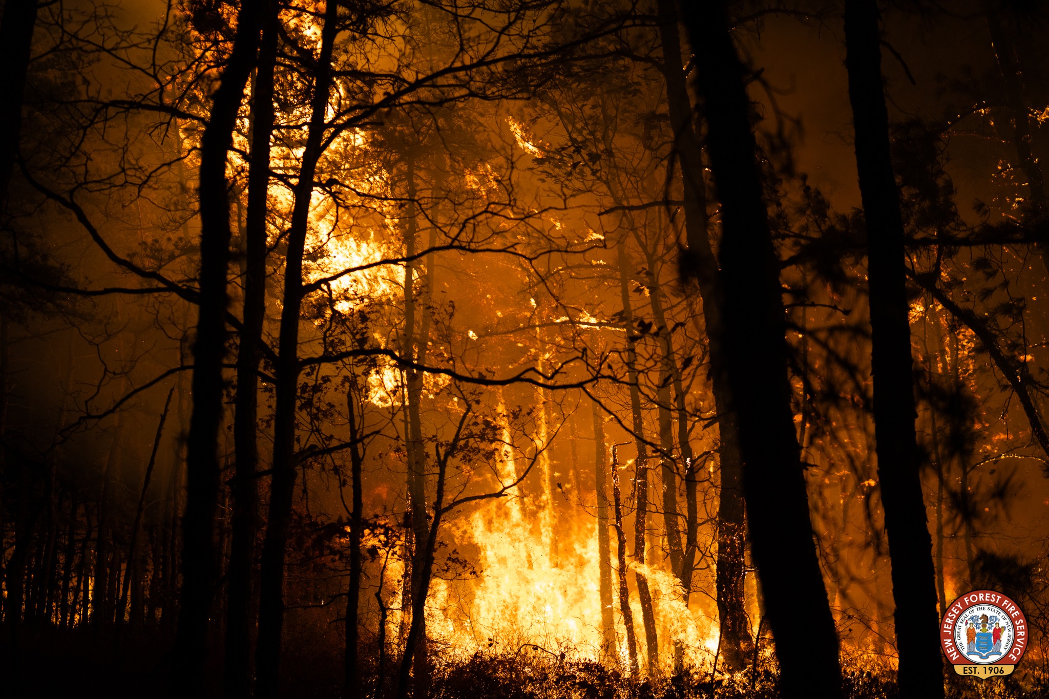 Large Forest Fire Breaks in Pompton Lakes