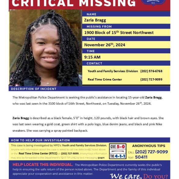 15-year-old girl vanishes in northwest d. C. - photo licensed by shore news network.