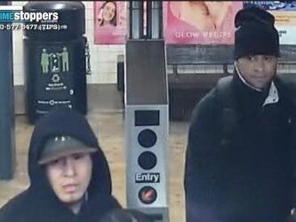 NYC Police search for suspects in subway robbery at Grand Avenue station