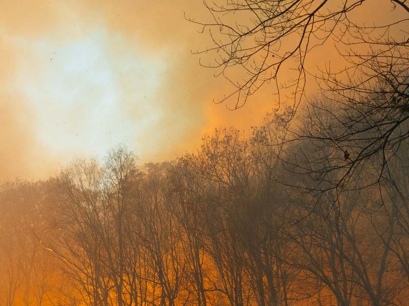 Wildfire Blankets Jackson in Low-Lying Smoke and Haze on Friday Morning