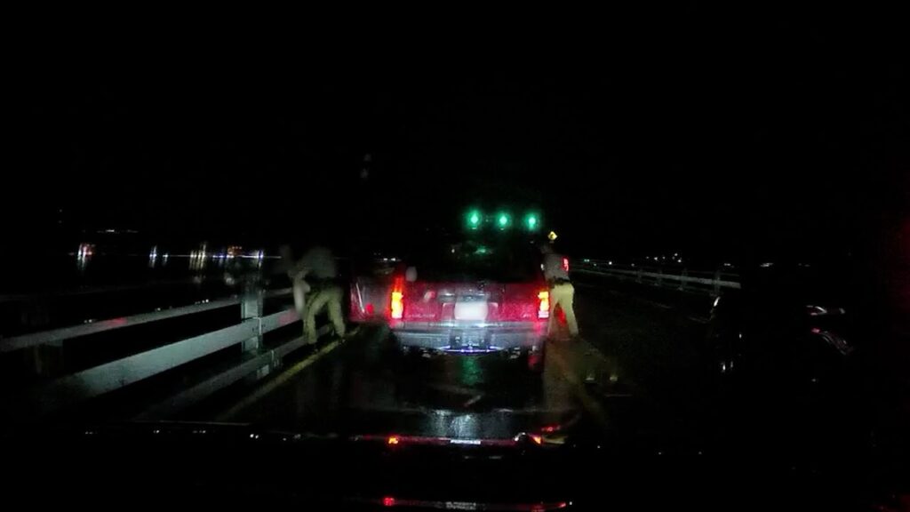 Maryland state troopers rescue woman in distress on Chesapeake Bay Bridge