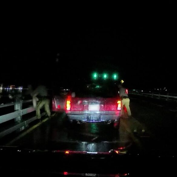 Maryland state troopers rescue woman in distress on chesapeake bay bridge - photo licensed by shore news network.