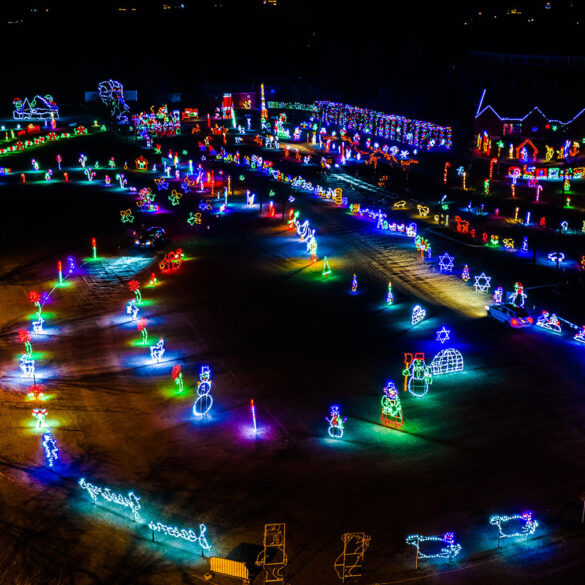 Holiday magic lights up skylands stadium with drive-thru fest and christmas village - photo licensed by shore news network.