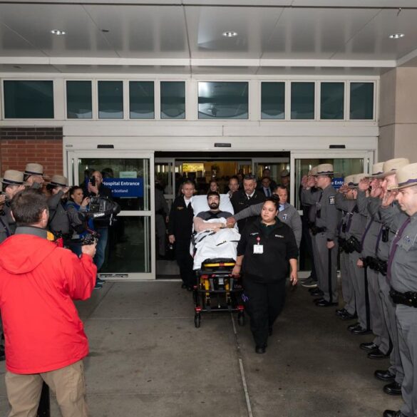 Injured new york state trooper begins rehab after being struck by impaired driver - photo licensed by shore news network.