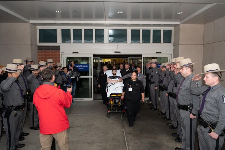 Injured new york state trooper begins rehab after being struck by impaired driver - photo licensed by shore news network.