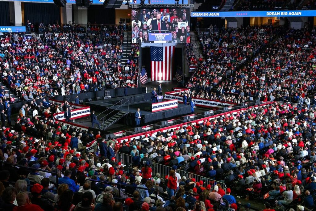 Trump rallies supporters in Allentown, promises to tackle inflation and "bring back the American dream"