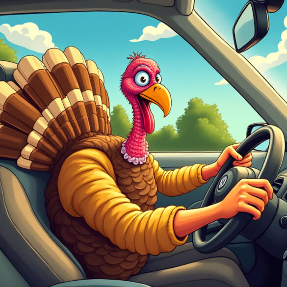 New jersey's thanksgiving morning traffic report: watch out for turkeys on the road - photo licensed by shore news network.
