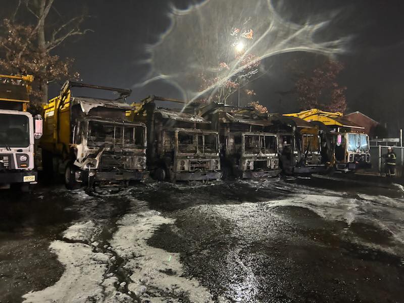 Fire Destroys Garbage Trucks at Jackson Construction Waste Business