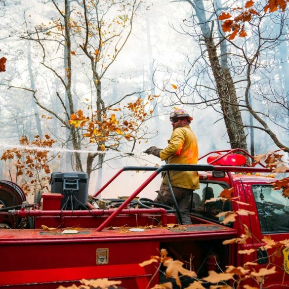 Cherry hill fire officials warn of smoke from brush fires, urge residents to follow statewide fire ban - photo licensed by shore news network.