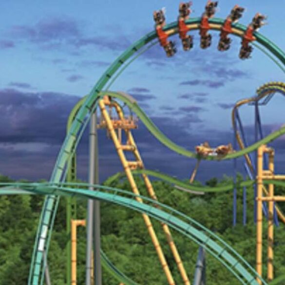 Kings dominion takes flight with rapterra, the world’s tallest and longest launched wing coaster - photo licensed by shore news network.