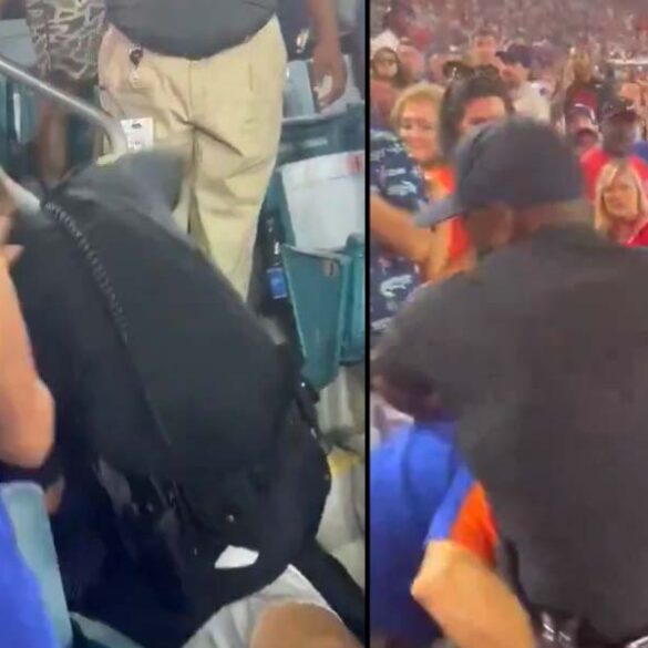 Police officers on video assaulting fans at florida-georgia football game - photo licensed by shore news network.