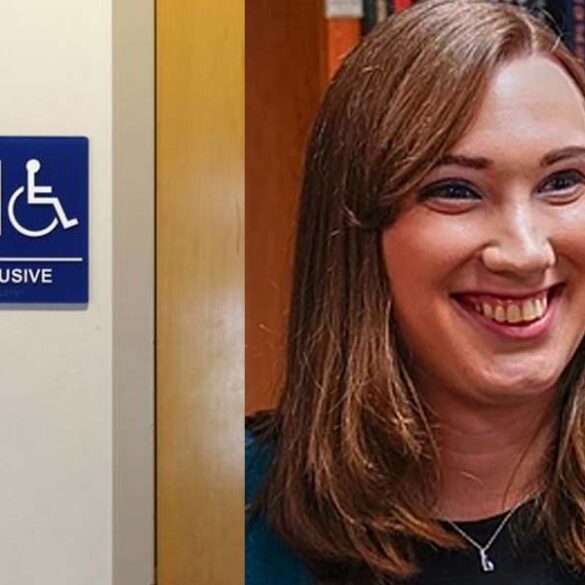 Women on capitol hill don't want delaware's trans congressperson to use the lady's room - photo licensed by shore news network.