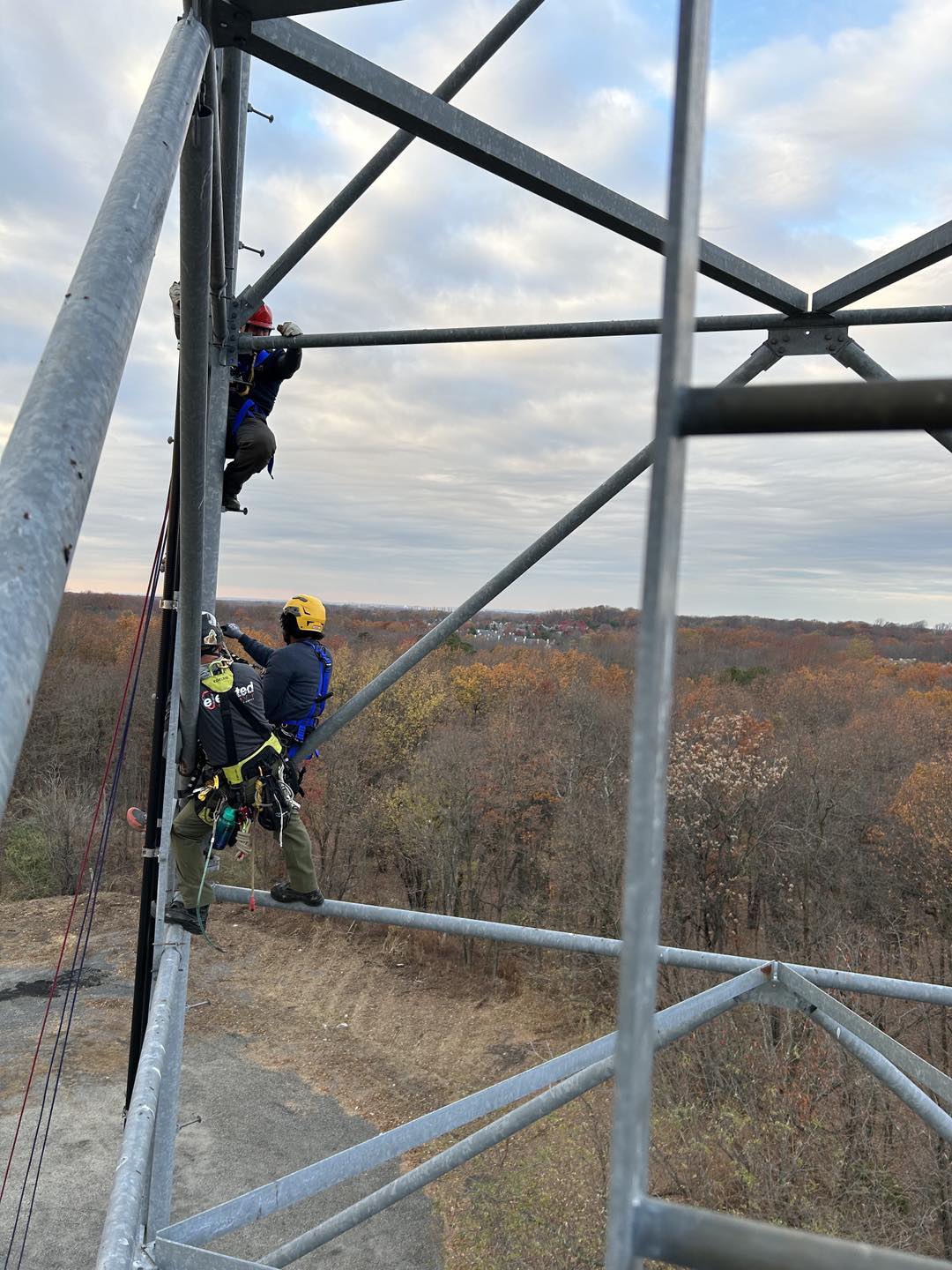 Cherry Hill firefighters complete advanced tower rescue training with Camden County USAR group