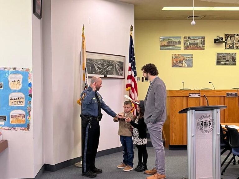 Asbury park police department celebrates officer promotions in ceremony at town hall - photo licensed by shore news network.
