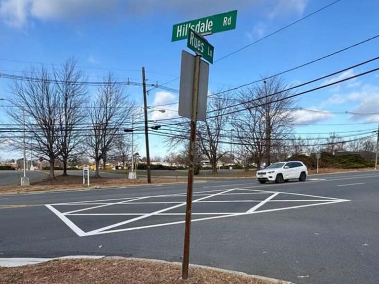 East brunswick police warn drivers: ‘don’t block the box’ at newly painted intersection - photo licensed by shore news network.