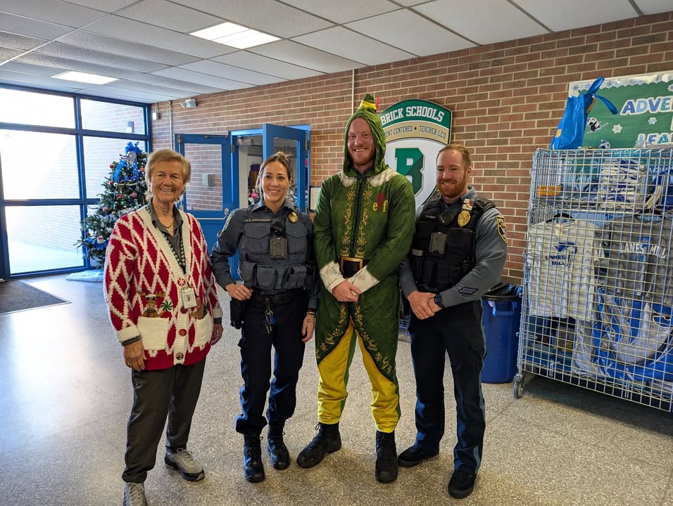 Buddy the Elf spreads holiday cheer with Brick Township D.A.R.E. students