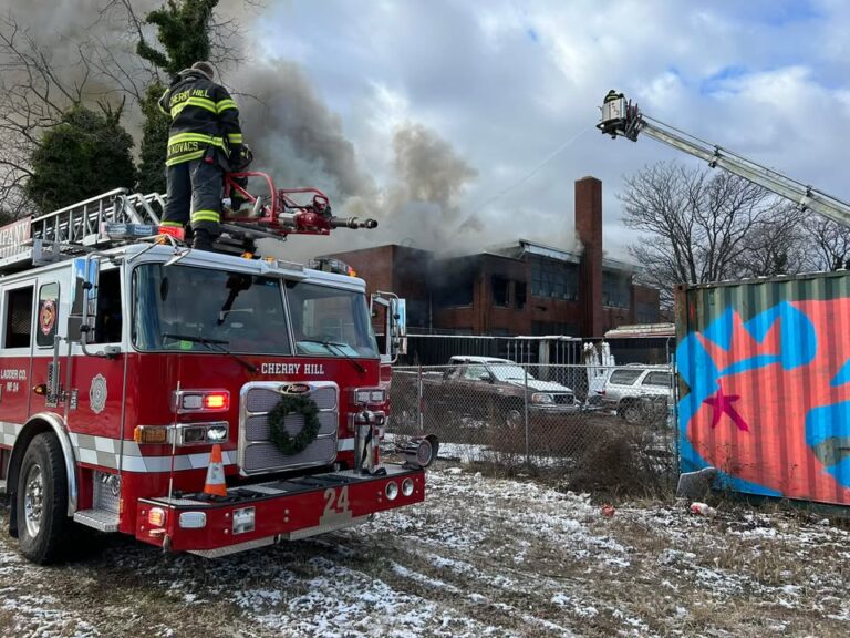 Second alarm building fire in camden - photo licensed by shore news network.
