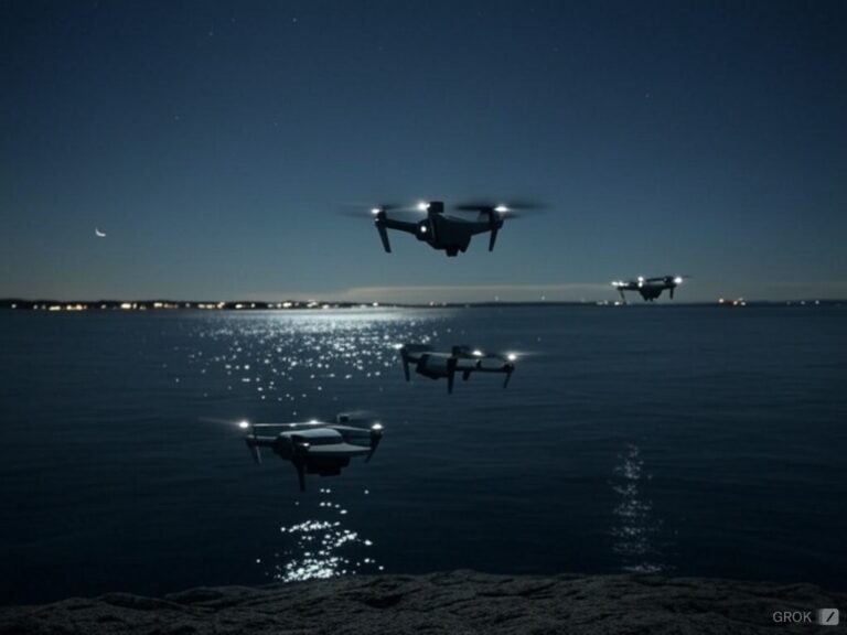 Low-flying drones spotted along jersey shore spark speculation of sea-based launch origins - photo licensed by shore news network.