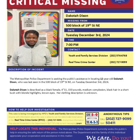 12-year-old girl critically missing in d. C. - photo licensed by shore news network.