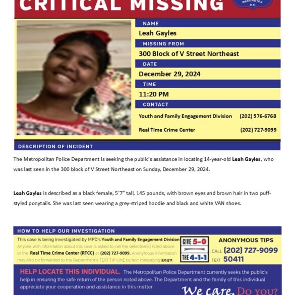 Urgent search underway for missing 14-year-old girl in northeast d. C. - photo licensed by shore news network.