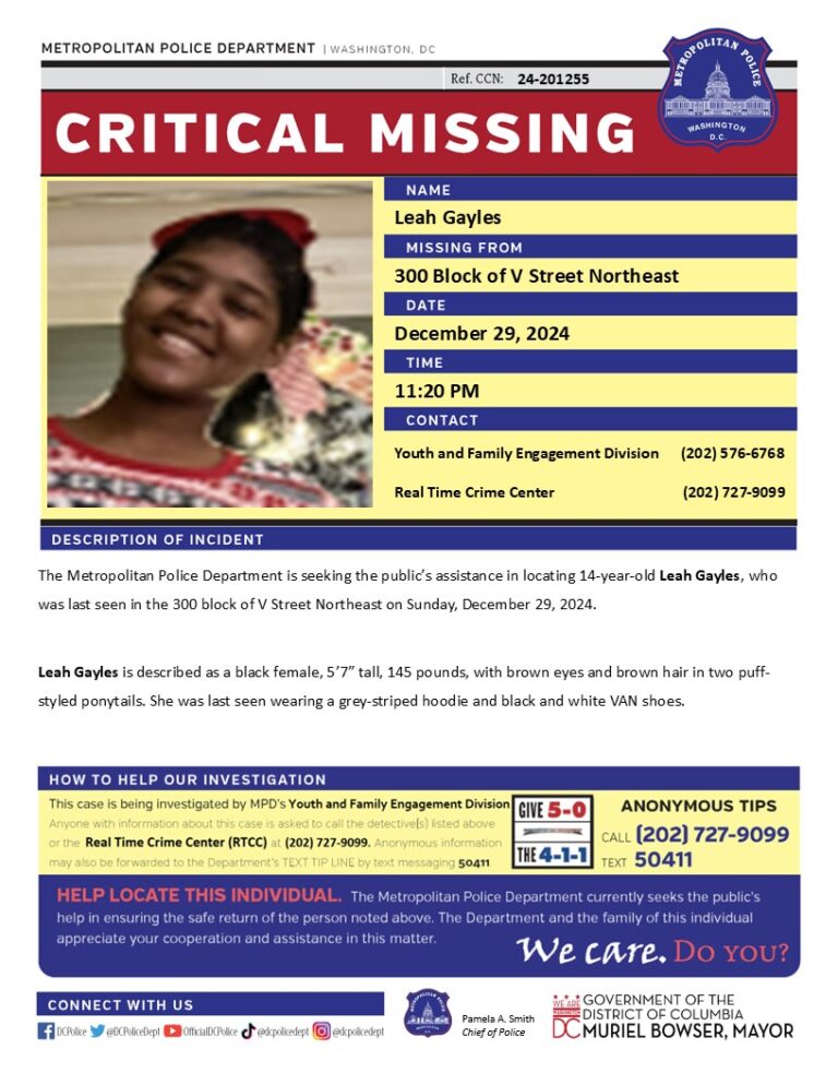 Urgent search underway for missing 14-year-old girl in northeast d. C. - photo licensed by shore news network.