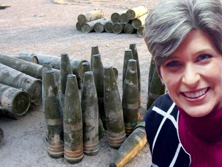 Joni ernst needs war in ukraine, not pete hegseth and she's protecting iowa's billion dollar war machine - photo licensed by shore news network.