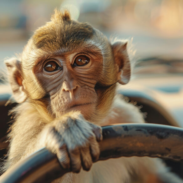 Three monkeys stopped from illegally entering u. S. At mexican border crossing - photo licensed by shore news network.
