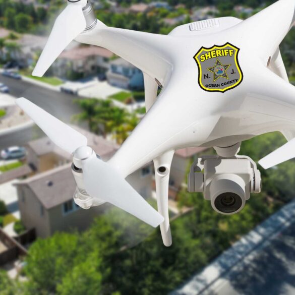 Ocean county sheriff confirms drone sighting, silent on whether or not its federally banned anti-drone systems could be used - photo licensed by shore news network.