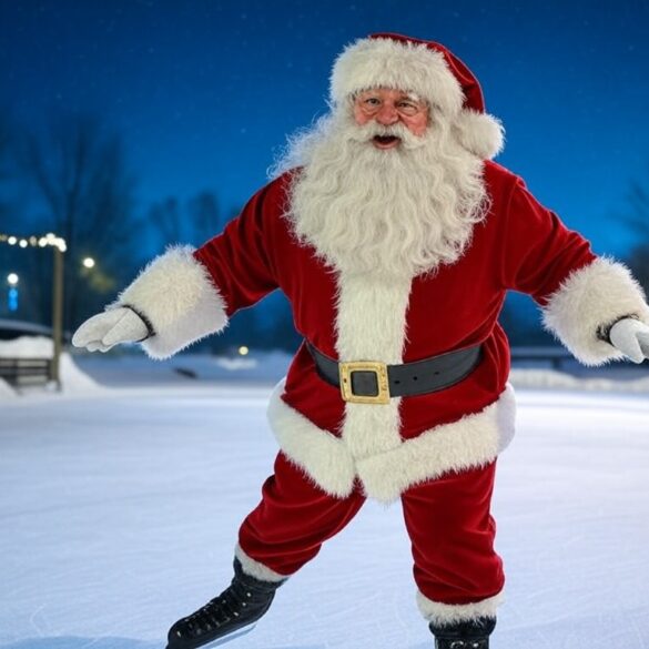 Skate with santa at winding river in toms river - photo licensed by shore news network.