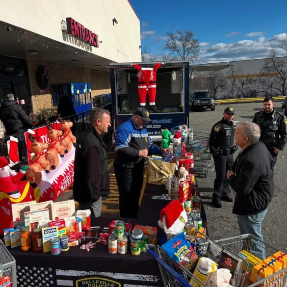 Belleville police collect record donations at annual holiday food drive - photo licensed by shore news network.
