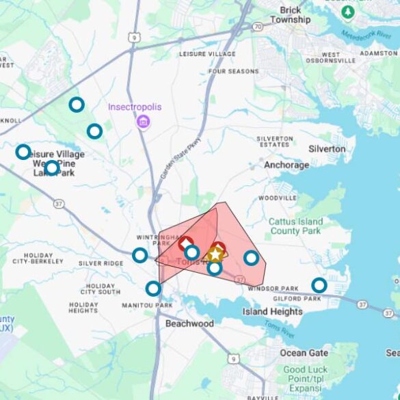 Crash on cedar grove road cuts power to over 4,000 homes in toms river - photo licensed by shore news network.
