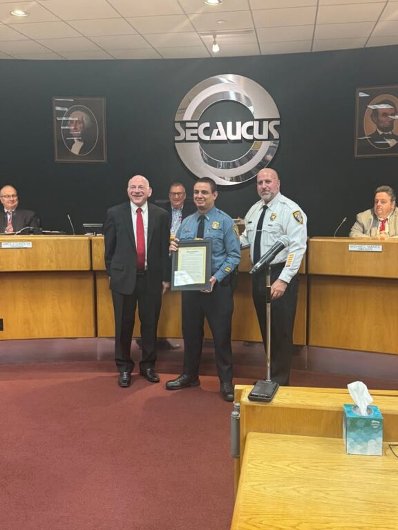 A true blue blood: Secaucus lieutenant honored for coordinating life-saving blood drives