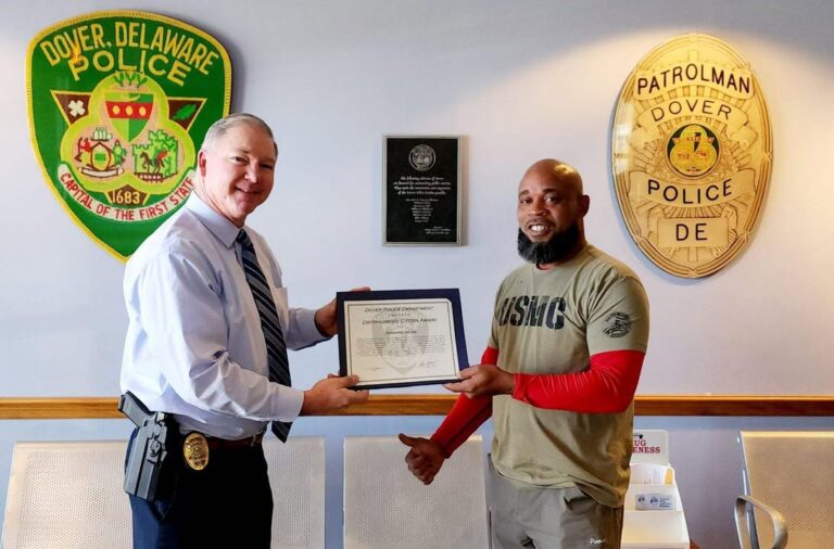 Marine corps veteran honored for heroism in foiling attempted robbery - photo licensed by shore news network.