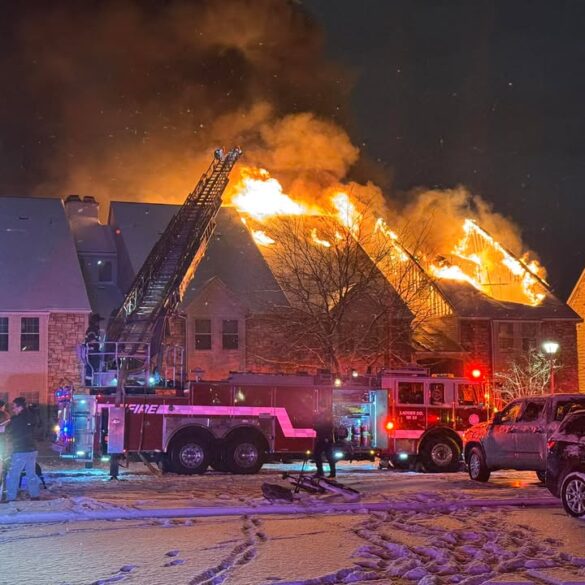 Fire engulfs cherry hill condominium building; no injuries reported - photo licensed by shore news network.