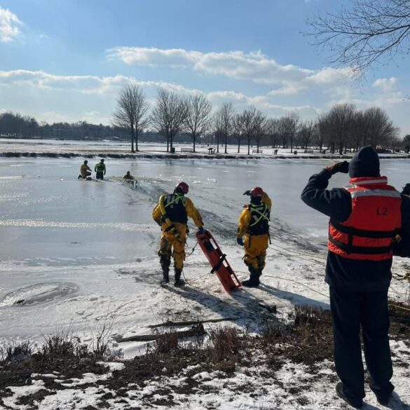 Cherry hill fire department issues safety warning after ice rescue training - photo licensed by shore news network.