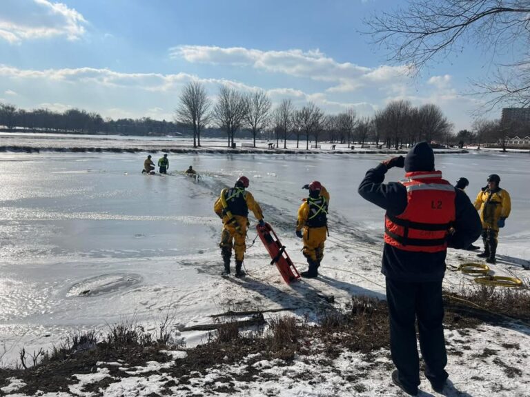Cherry hill fire department issues safety warning after ice rescue training - photo licensed by shore news network.