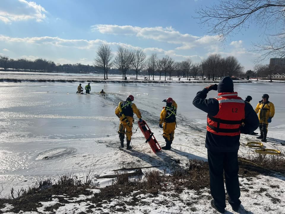 Cherry Hill Fire Department issues safety warning after ice rescue training